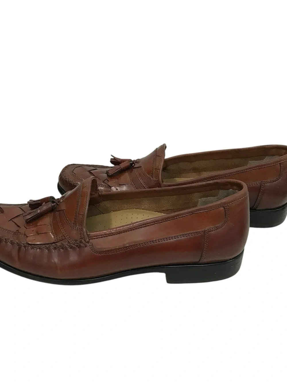 Giorgio Brutini Le Glove Men’s Woven Brown Leather Kilitie Tassel Loafer 12D